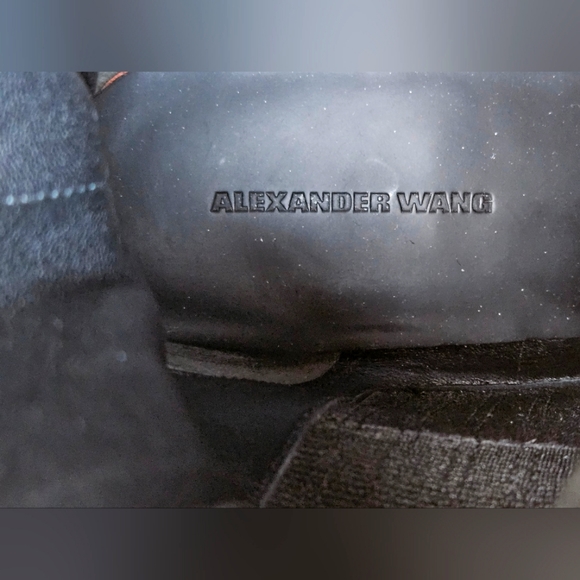 Alexander Wang Chelsea smooth Black Leather Anouck Ankle Boots US7.5 - Picture 10 of 16